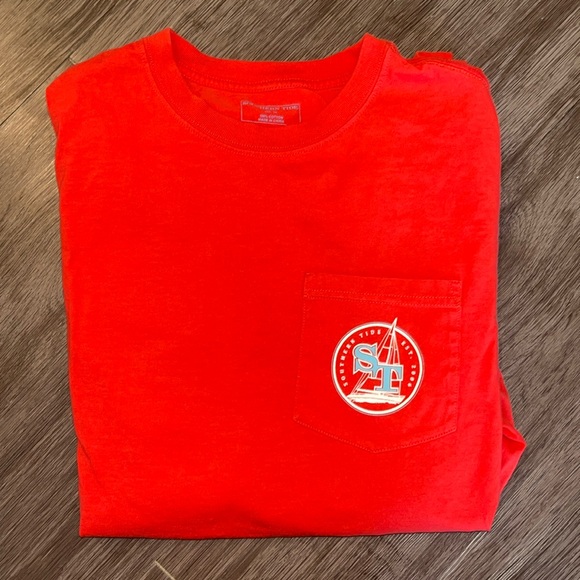 Southern Tide sailboat sleeve pocket tee - Picture 3 of 6